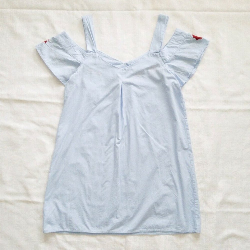 Miami Embroidered Blue Summer Tunic Size XS - Picture 7 of 9